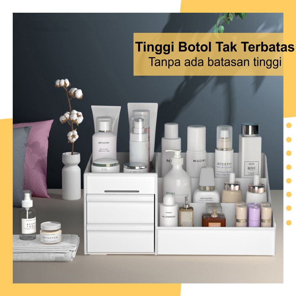 Rak Kosmetik 2 Laci / Kotak Penyimpanan Peralatan Makeup Organizer