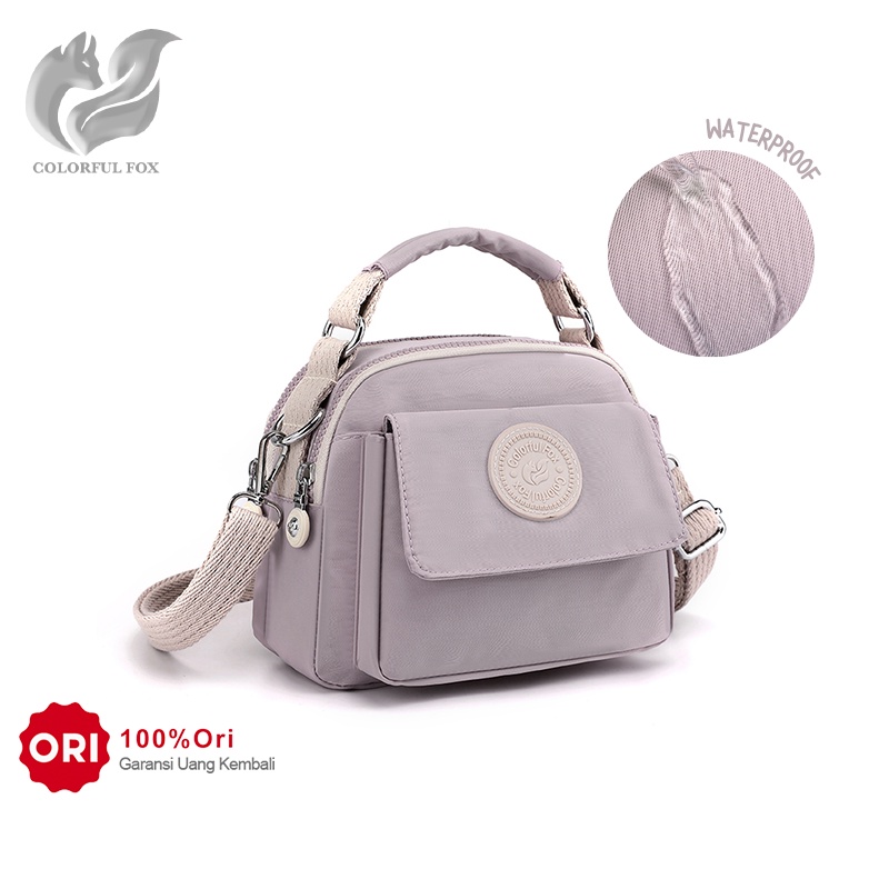 Tas Selempang Wanita COLORFUL FOX 6258 Sling Bag Wanita Tas Anti Air WATCHKITE WKOS