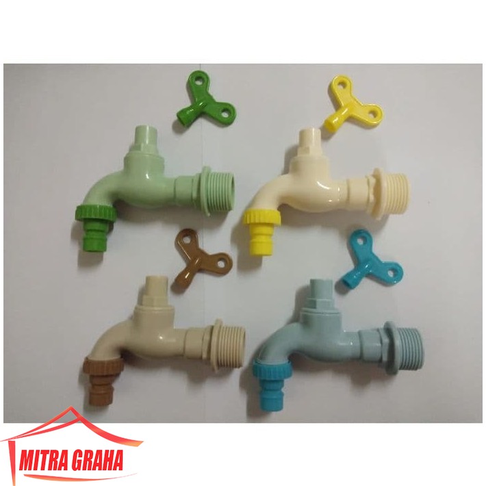 FIT KRAN AIR PVC TAMAN 3/4 INCH KERAN TAMAN MODEL CABUT KUNCI TERMURAH MGJ