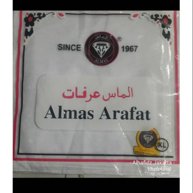 Sorban Almas Arafat putih polos
