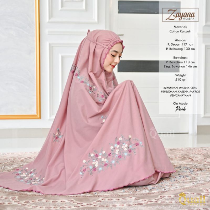 Mukena Zayana Bordir Exclusive Best seller ori Quail