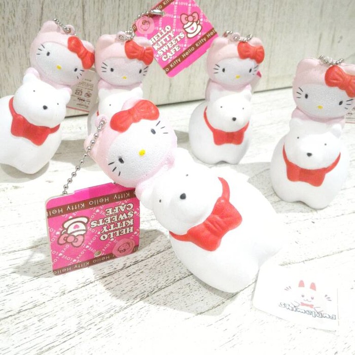 Jual Squishy Hello Kitty Riding With Hk Sweet Cafe By Sanrio Indonesia Shopee Indonesia