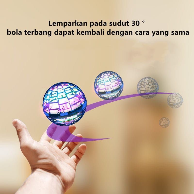 Mainan Anak FLYING SPINNER BALL Flying Boomerang Ball Bola Terbang LED