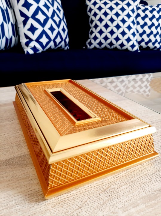 Kotak Tissue Gold , Tempat Tissue Mewah, Kotak Tisu, Tempat Tisu