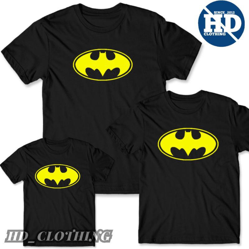 GRATIS CETAK NAMA Kaos Keluarga Anak dan Dewasa motif Batman Superhero S - XXL - HD_CLOTHING