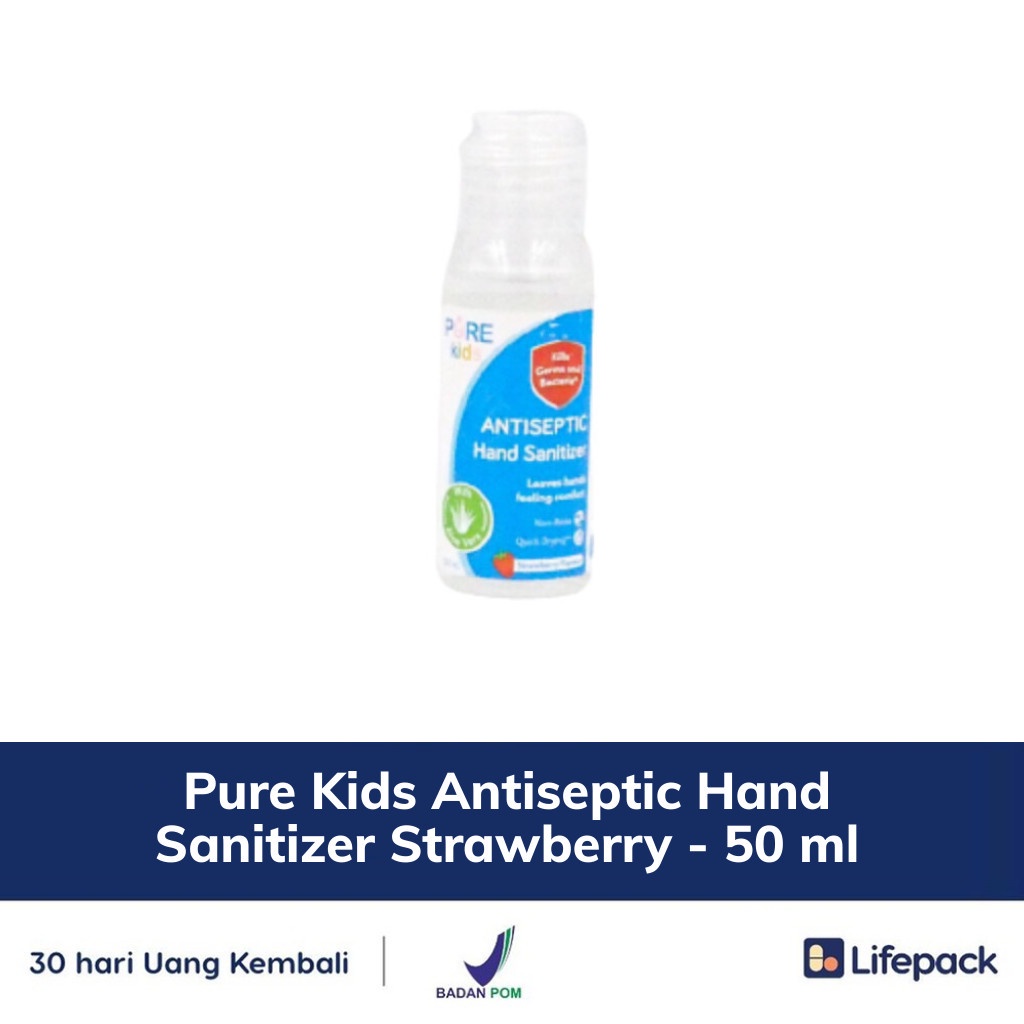 Jual Pure Kids Antiseptic Hand Sanitizer Strawberry - 50 Ml - Pembersih ...