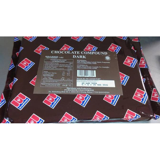 

Toko-Bahan-Kue- Choco Compound Dark Diamond 1Kg -Terlengkap-Termurah-Dijamin.