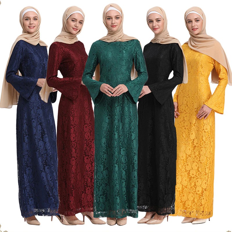 BARANGTERBARU Abaya Dubai Islam Qatar Bahasa Portuges Renda Muslim Jilbab Gaun Jilbab Kaftan Abaya