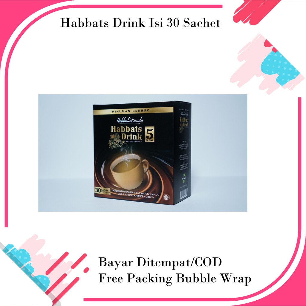 

Habbat Drink Minuman Suplemen Habbatussauda Meningkatkan Daya Tahan Tubuh Kemasan 30 Sachet