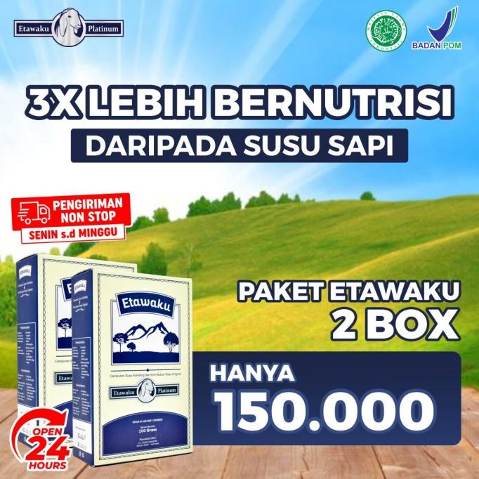 

[COD] ETAWAKU PLATINUM Paket 2 Box - Susu Kambing Murni Krimer Bubuk Herbal [COD]