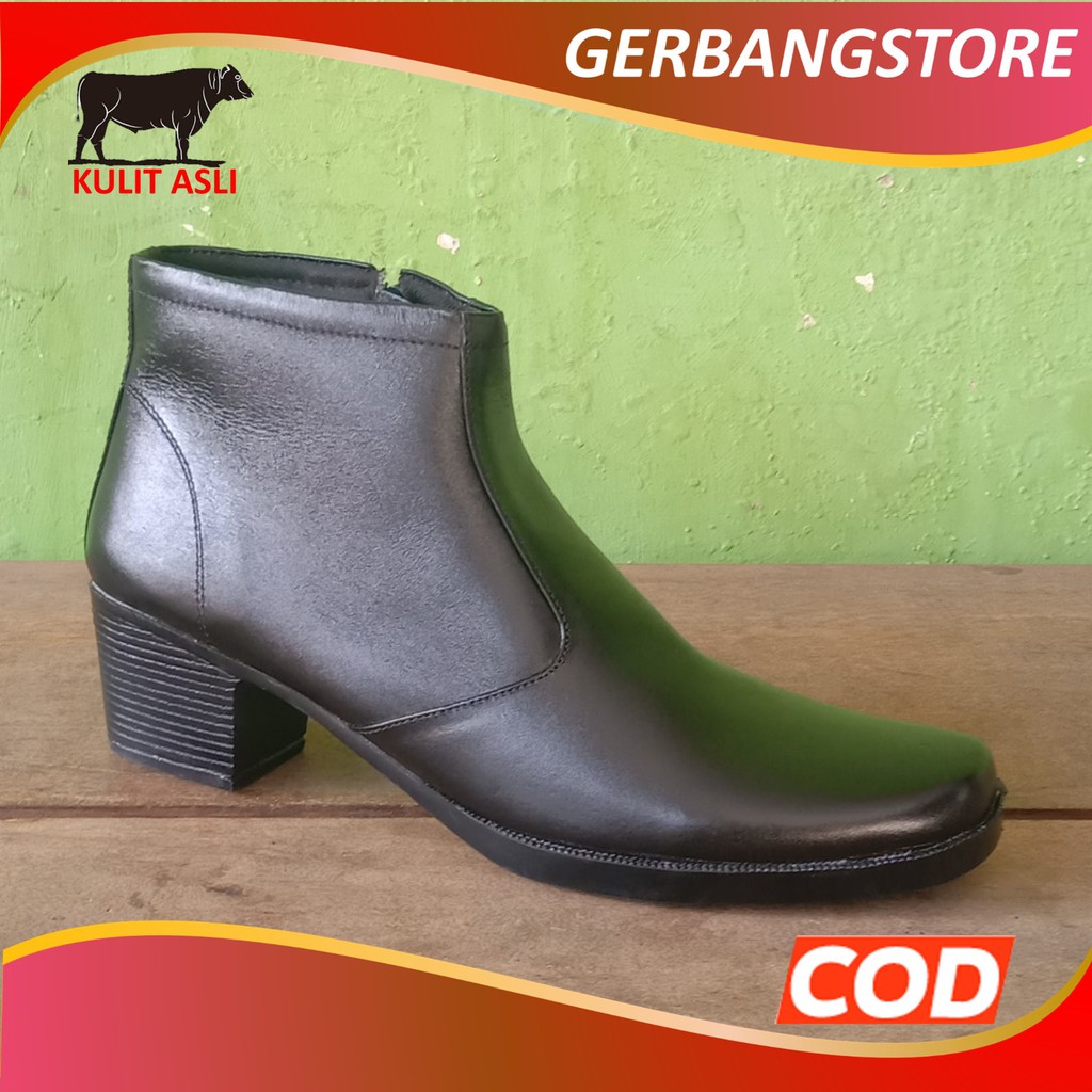 Sepatu PDH Wanita Kulit Asli Sapi /Sepatu Polwan