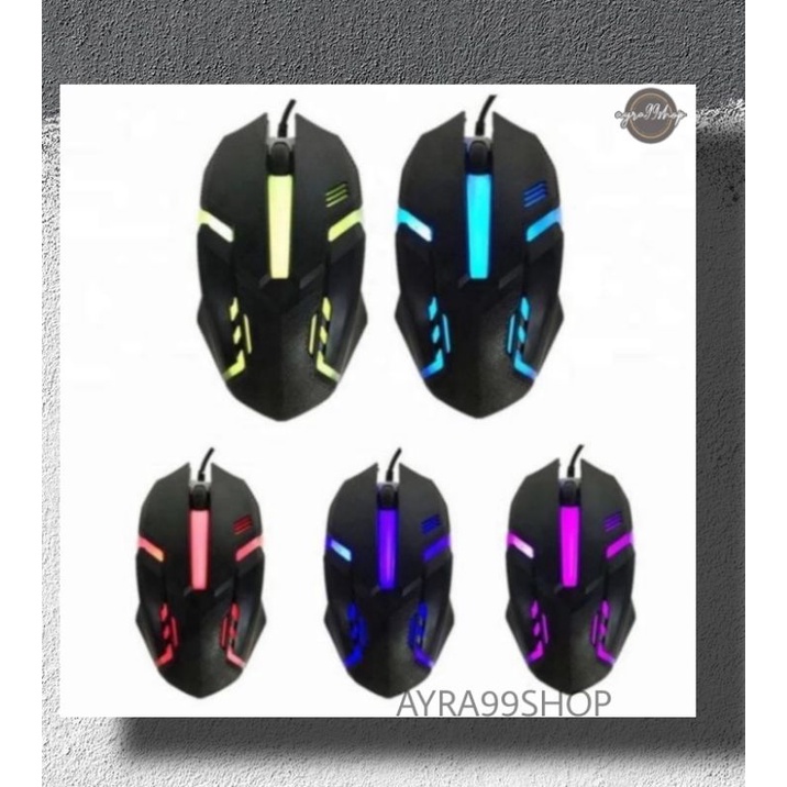 Mouse Gaming Nuos LED RGB X1 Kabel Wired