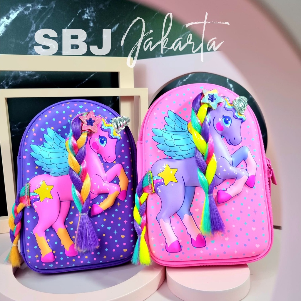 Tempat pensil Kotak Pensil Hardcase 3D EVA Mermaid Dolly Wishes Model seperti Smiggle