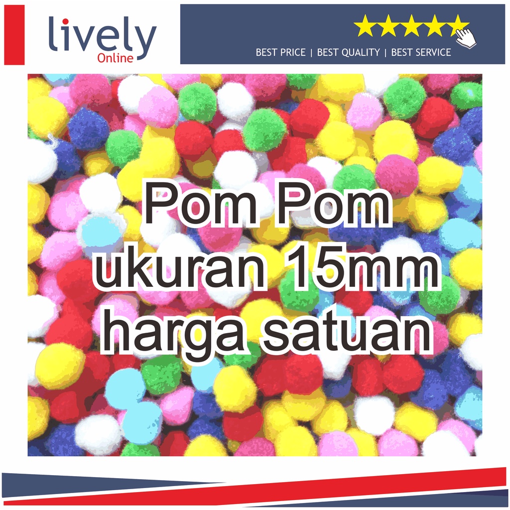 POMPOM POM POM POLOS 15MM prakarya satuan