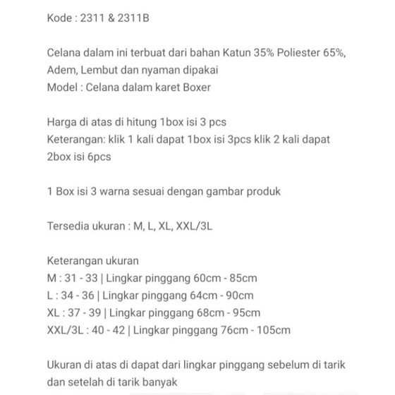 2311 AGREE Celana Dalam CD Pria 2311