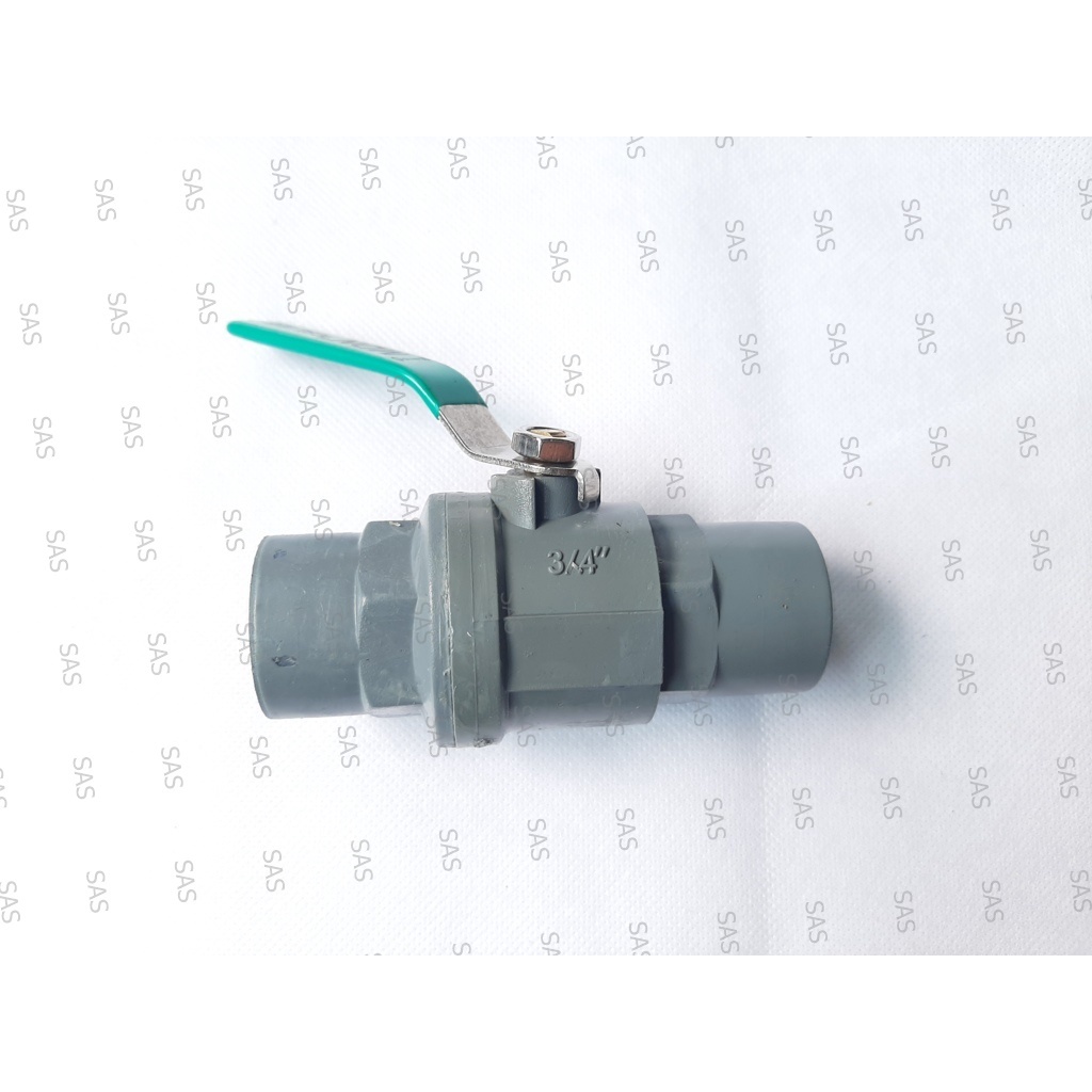 SAS Balvalep Pvc Polos 3/4" inch Stop Kran Ball Valve Gagang Besi