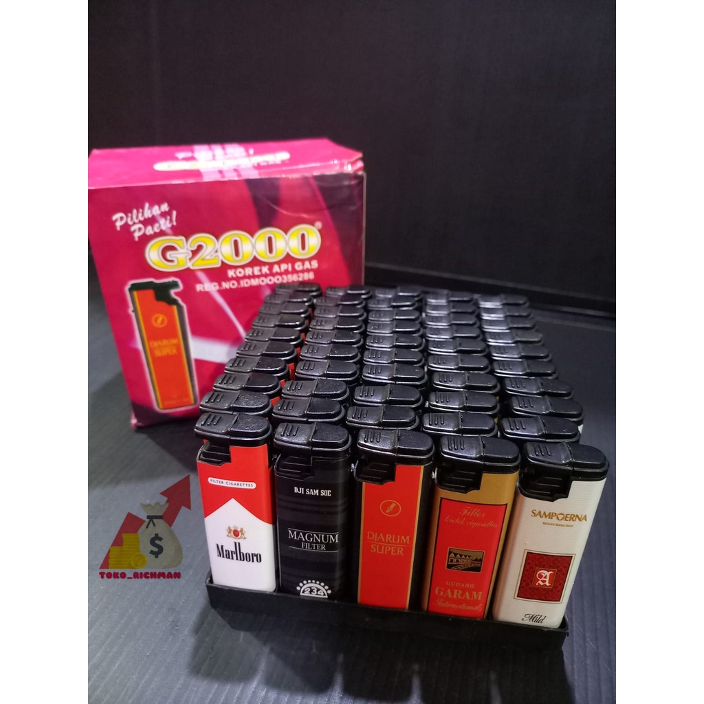 KOREK API BARA 931 G2000 ISI ULANG KOREK API MOTIF ROKOK
