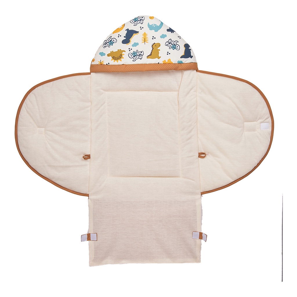 Baby Joy Baby Blanket Selimut Topi Bayi Little Dino Series - BJB 5019 Motif Dino Giftset Kado Kelahiran Bayi