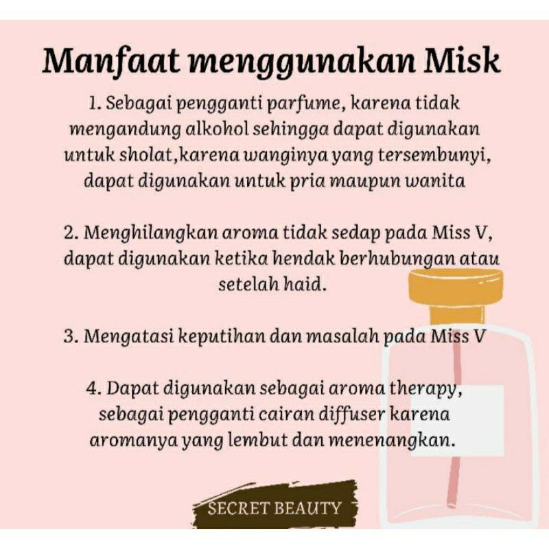 BPOM MISK THAHARAH ORIGINAL 100% 3ml Parfum Miss V Miss thaharah Kasturi Misk tharaharah Parfum VSCENT Parfum wanita tahan lama / Parfum pria / Parfum murah