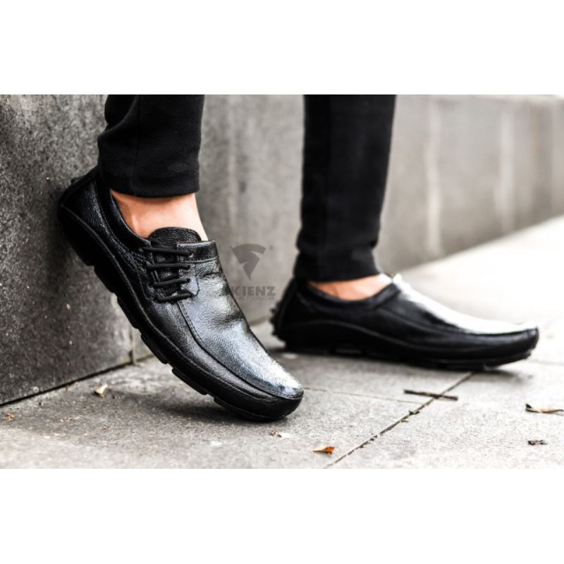 Sepatu Slip on Tali Pria Original Skienz Cluster Kulit