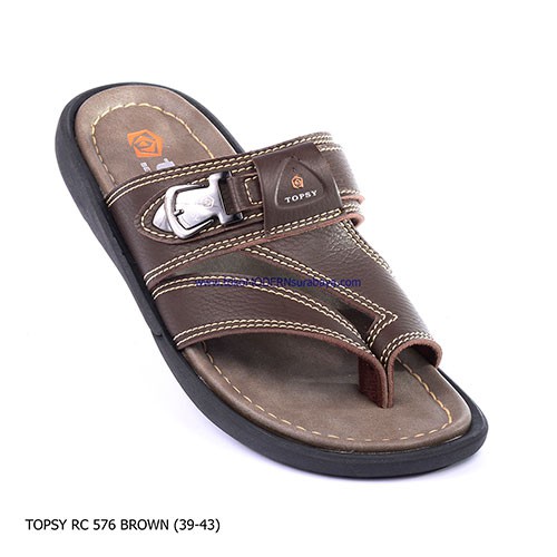 TOPSY RC 576 BROWN sandal casual sopan pria jepit