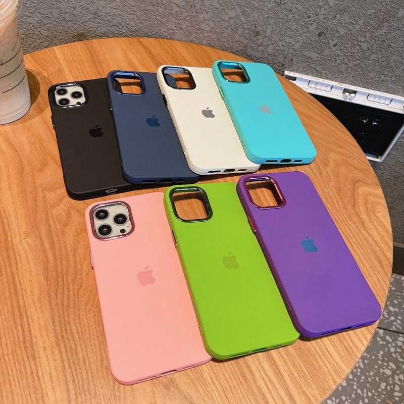 Soft case Bahan Silikon Cair Tahan Banting Untuk iphone 14 pro max plus 13 12 11 pro max