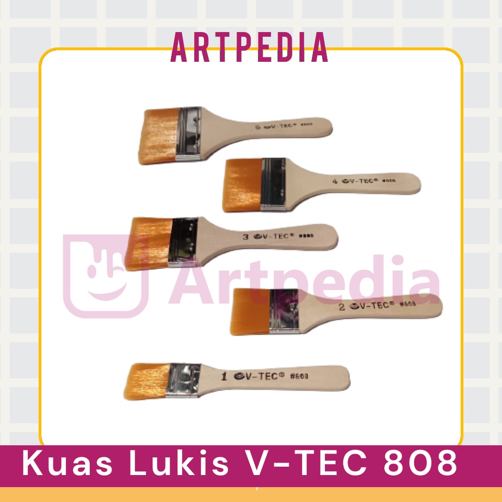 

V-Tec Kuas 808 / kuas lukis Vtec - Kuas Vtec Type #808 No.1-5