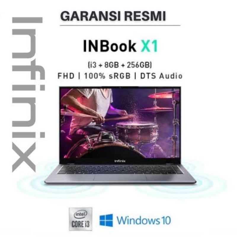 Infinix Inbook X1 8/256 GB core i3 1005G1 Garansi Resmi | Laptop Infinix