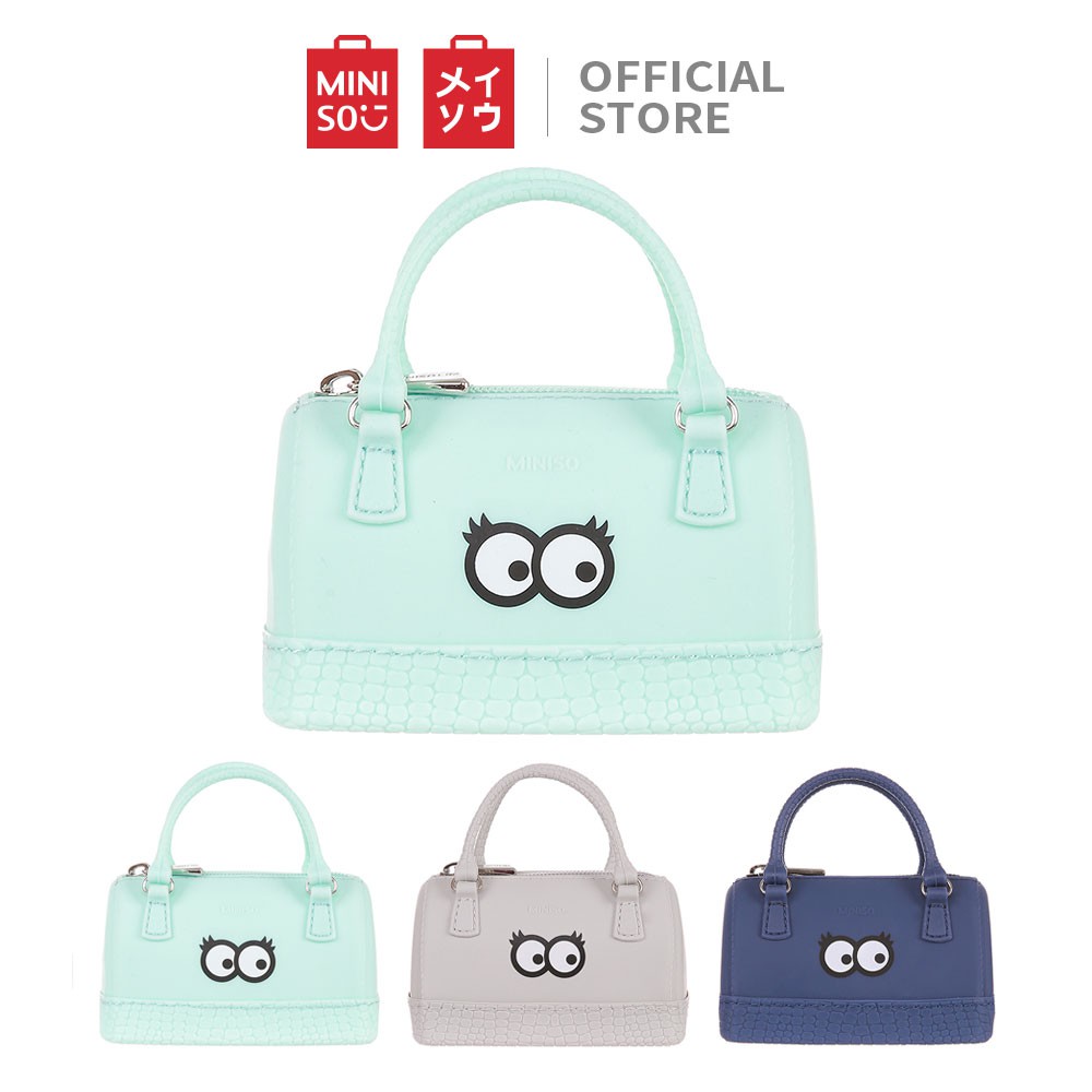 MINISO Dompet koin Tas Kecil Jinjing Eye Mata Silikon Lucu 