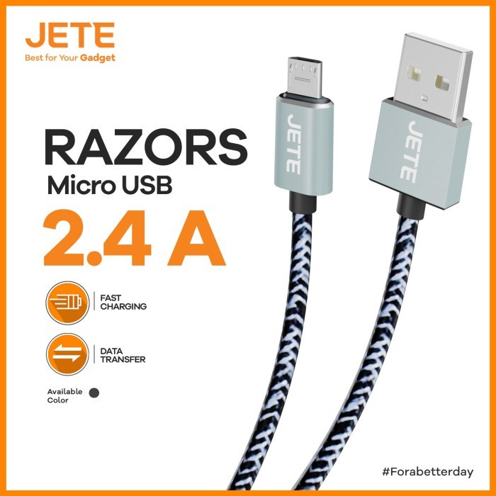 

KABEL JETE RAZORS MICRO/KABEL DATA MICRO USB JETE RAZORS 2.4A