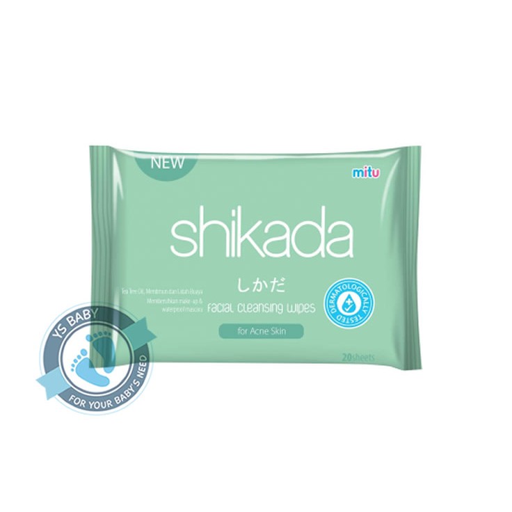 Mitu Shikada Facial Cleansing Wipes Acne/ Dry Skin/ Pink 20'S