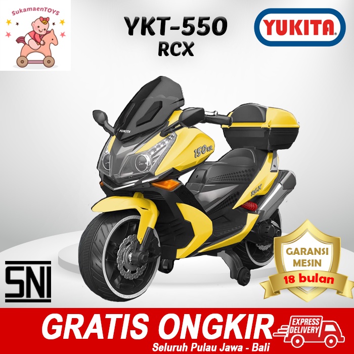 MAINAN MOTOR AKI ANAK YUKITA 550 RCX 150RR Kuning - SNI