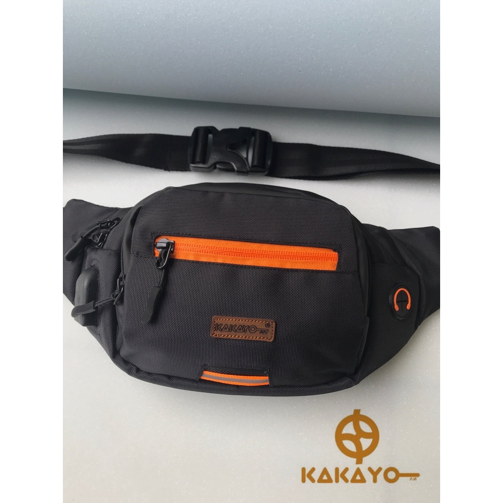 Kakayo/Tas Selempang Pria/Waist Bag Premium/Tas Pria Waterproof dengan bahan cordura bisa simpan dompet,powerbank, pakai resleting waterproff merek YKK. barang sesuai photo (jika tidak real uang di jamin kembali 100%)