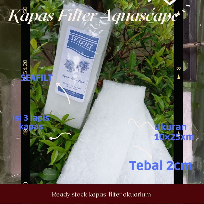 Busa Kapas Filter Aquarium Kapas Hitech Kolam Ikan Jernih