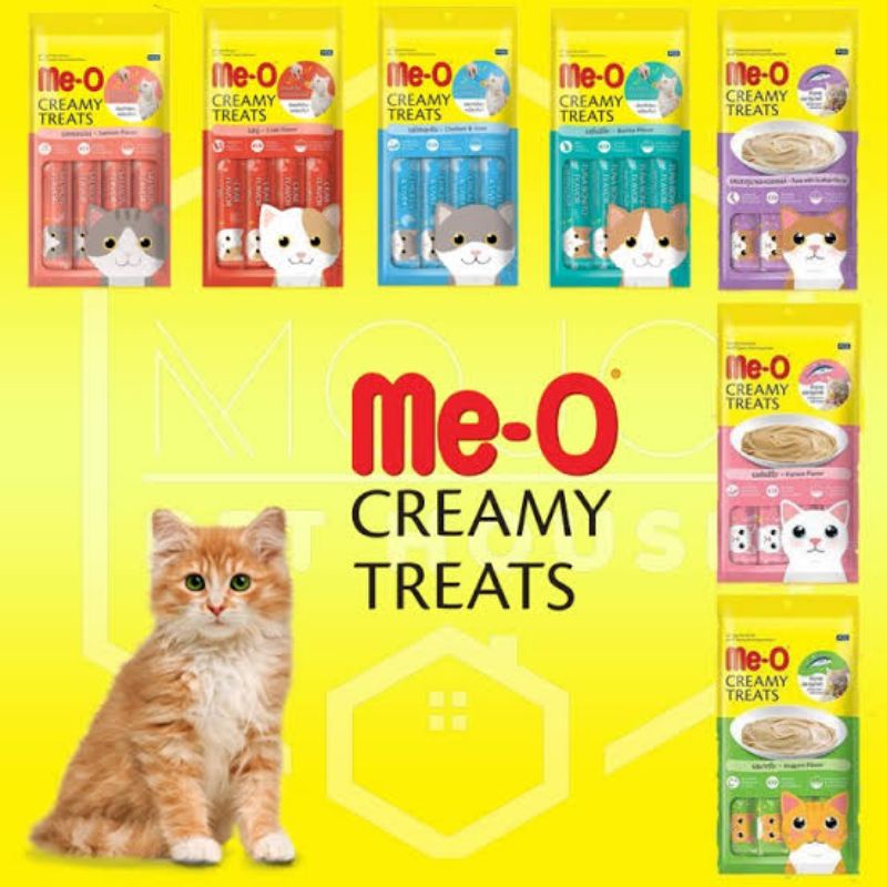 Meo Creamy Treats Liquid (Snack Makanan Kucing) 4x15gr