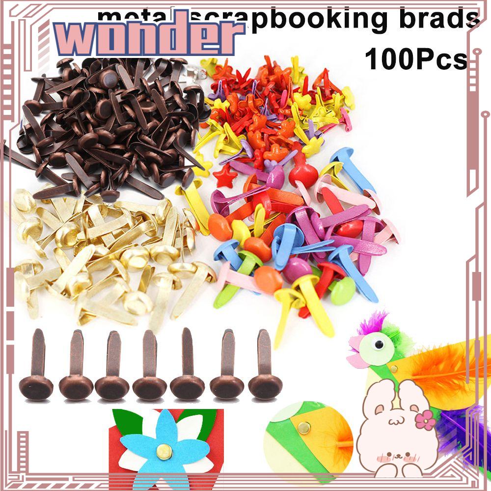 WONDERFUL DIY Plated Mini Brads Metal Handmade Craft Paper Fastener Scrapbooking Album Splitpin Spikes Vintage Embellishment Clasp