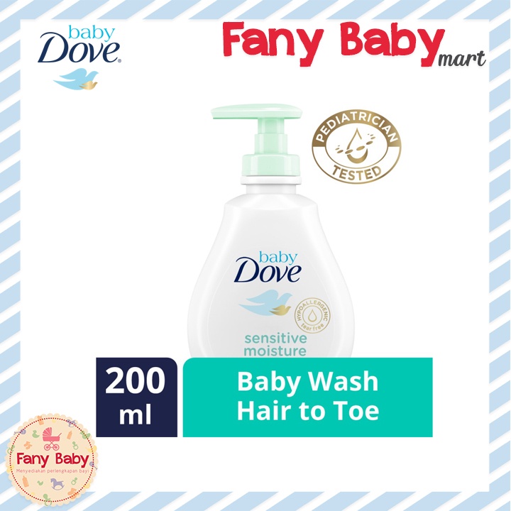 BABY DOVE HAIR TO TOE BABY WASH SENSITIVE MOISTURE 200ML / 50366