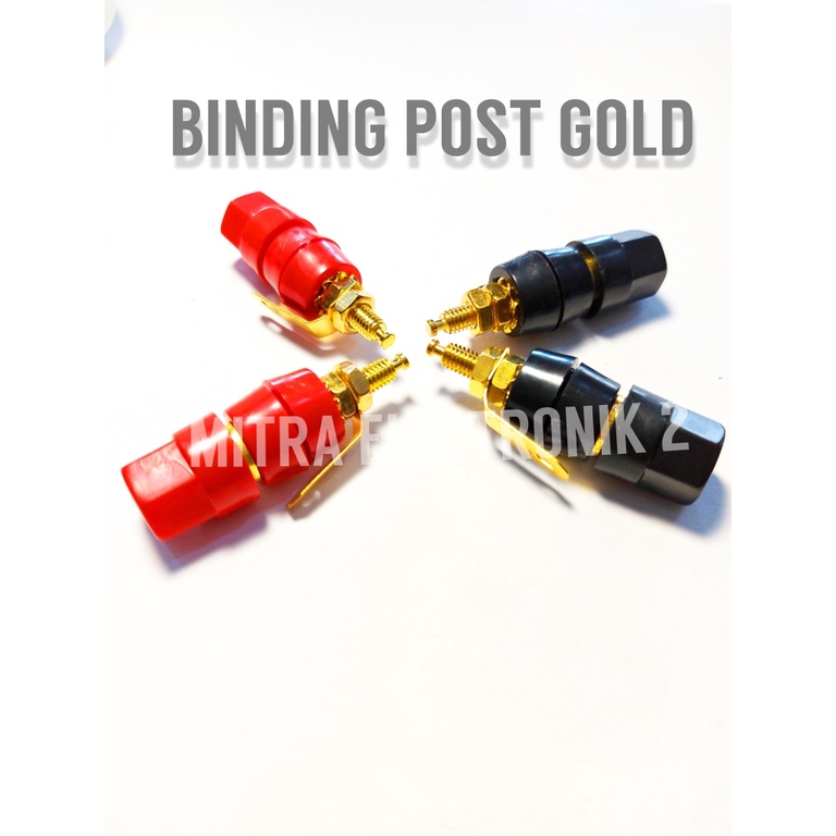 BINDING POST GOLD 4MM JACK BUILDING POST GOLD BUDING POST LIDAH GOLD TERMINAL SPEAKER