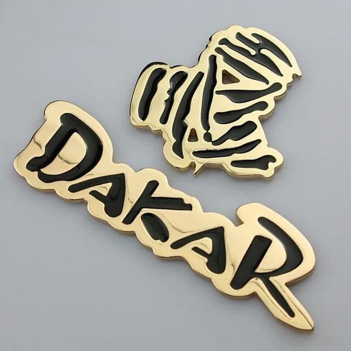 Emblem Logo Stiker - Dakar World Rally Racing Gold