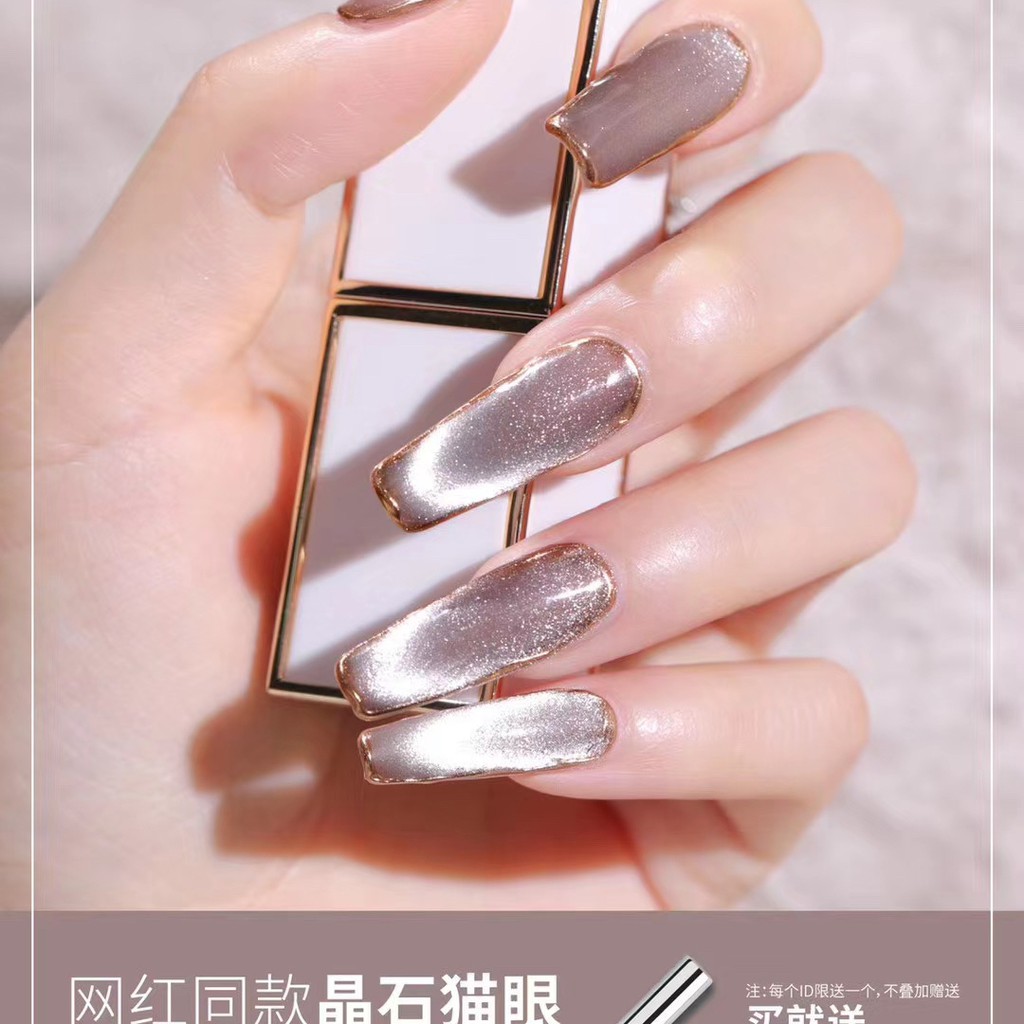 HUAXI magnet cat eyes gel polish silver kutek magnet silver nail art Produk Good Quality