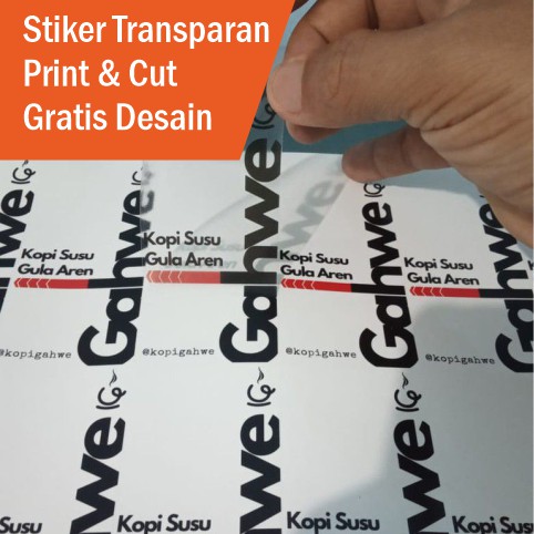 

Stiker Cutting label Transparan Kemasan Produk menarik murah