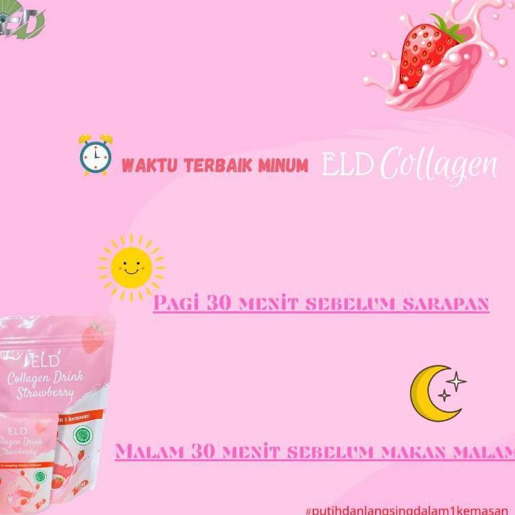 ccmm -51 [COD] ELD COLLAGEN DRINK STRAWBERRY 200GRAM / ELD COLLAGEN / ELD COLLAGEN PEMUTIH DAN PELAN