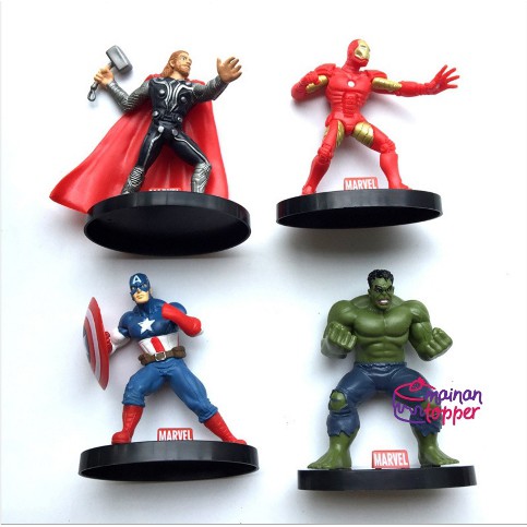 MTOP Superhero Avengers Set isi 4 Mainan Anak Pajangan Figure Topper M249