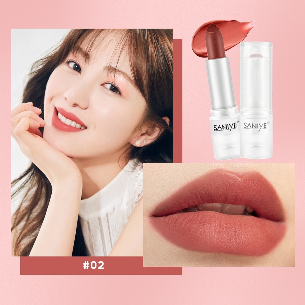SANIYE Velvet Matte Lipstick Ice Cube Es Batu Transparan Fashion Makeup Bibir Tahan Lama S10