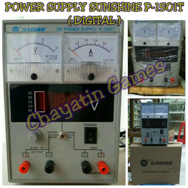 POWER SUPPLY HP / PONSEL MERK SUNSHINE TYPE P-1501T (DIGITAL)