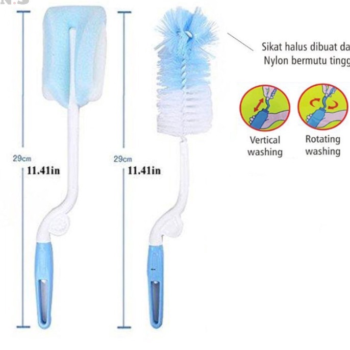 Igrosir Sikat Botol Bayi set 2in1 Serbaguna Bottle &amp; Nipple Brush