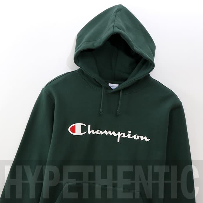 dark green hoodie champion