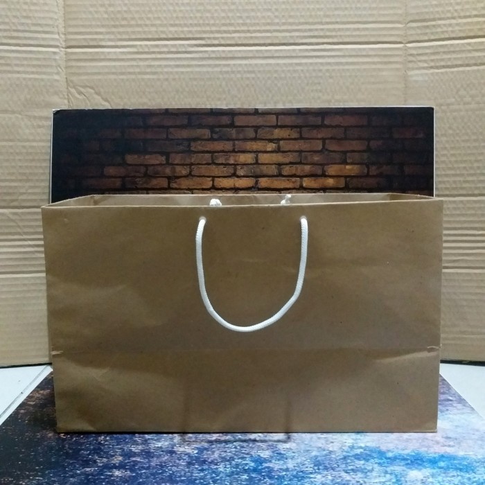 

✨ BISA COD ✨ paper bag coklat polos/brownies L