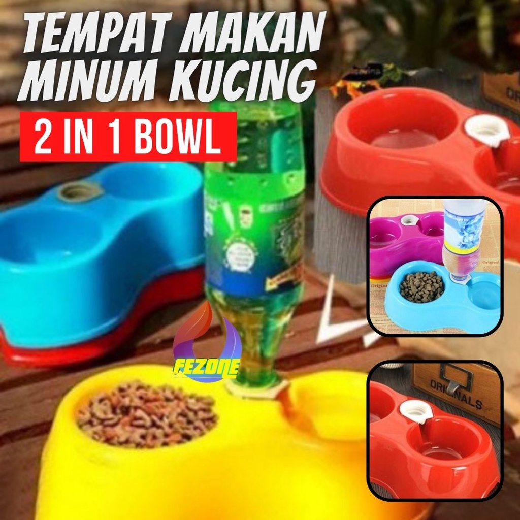 PETBOWL TEMPAT MAKAN DAN MINUM MANGKOK OTOMATIS ANJING KUCING BAHAN LEBIH TEBAL DAN LEBIH BESAR FEZONE