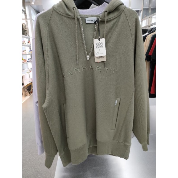 Jaket Hoodie Carhartt half zip full black Hypebeast brand Streetwear Legit 100%